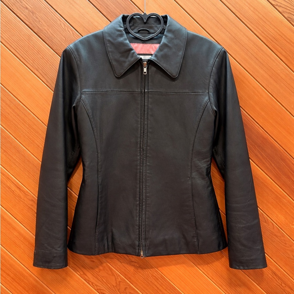 Wilsons Leather Maxima Vintage Leather Women's Black Jacket